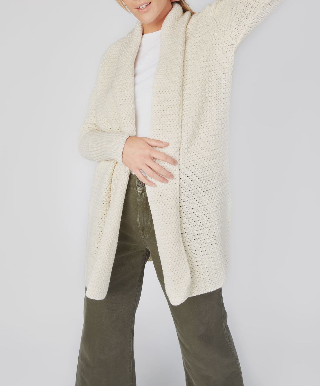 Kilcoole Textured Coatigan - Natural