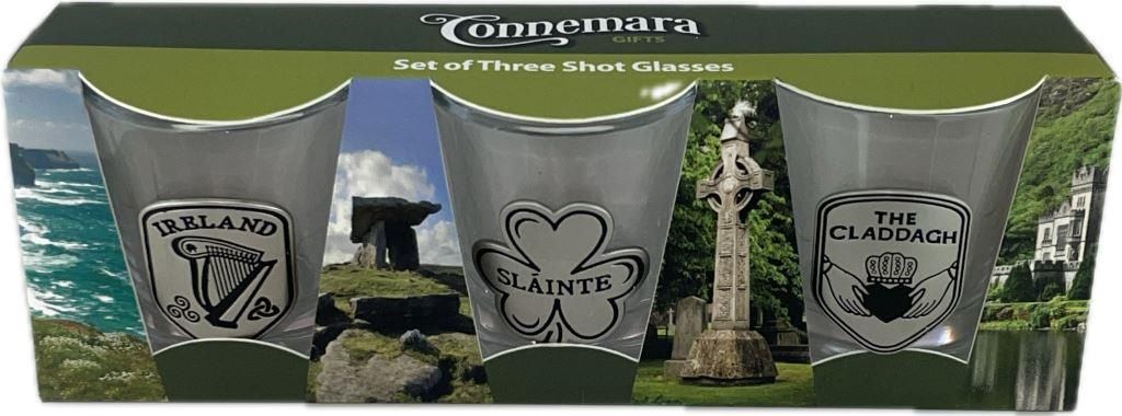 Shot Glasses - Claddagh, Harp, Shamrock