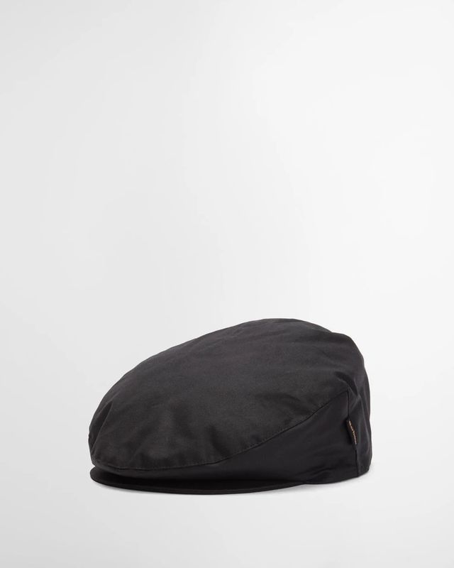 Barbour Cheviot Waxed Flat Cap - Black