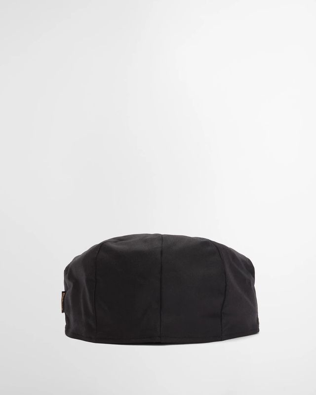 Barbour Cheviot Waxed Flat Cap - Black