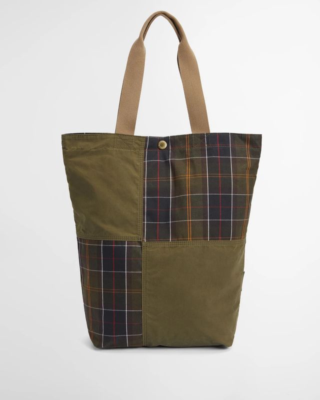 Barbour Transport Patchwork Tote Bag - Dusky Green