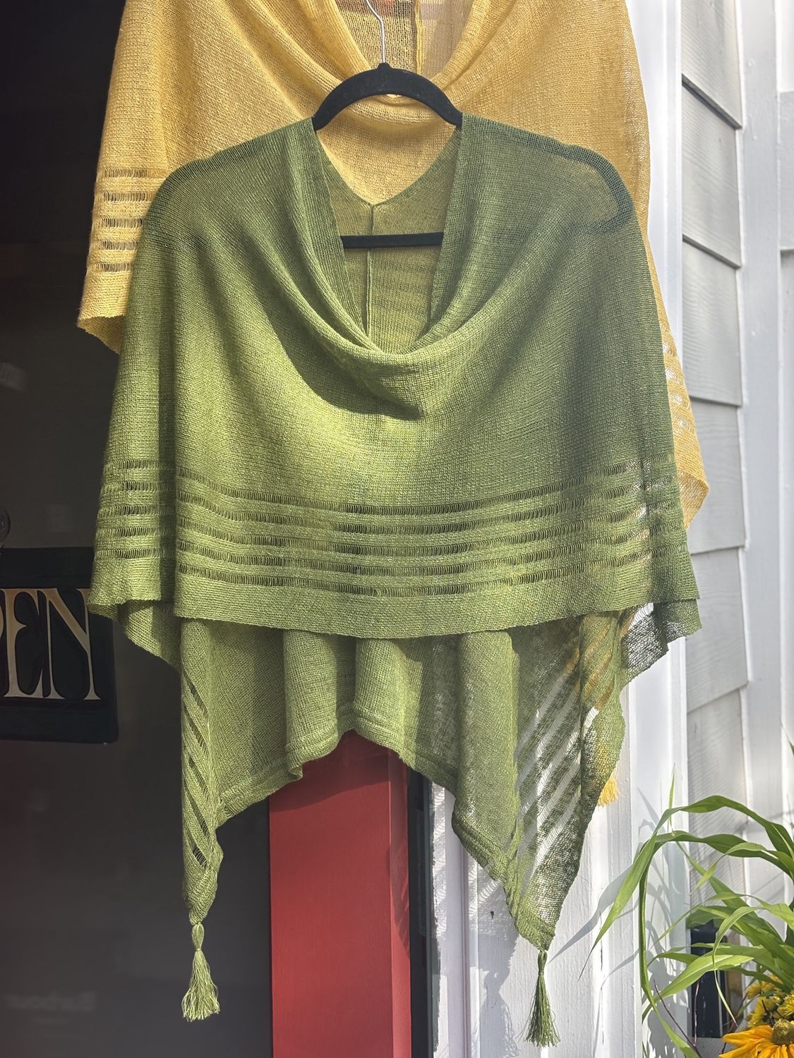 100% Linen Poncho - Irish Moss