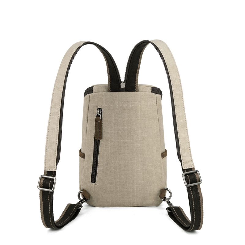 Multifunctional Canvas Sling Bag - Dark Green