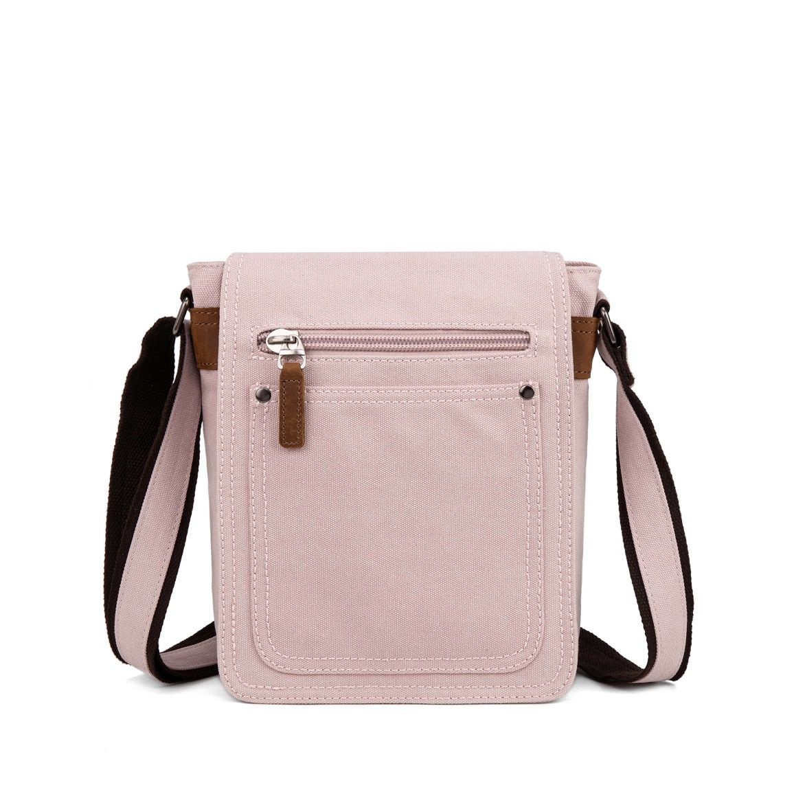 Small Canvas Shoulder Bag - Light Pink