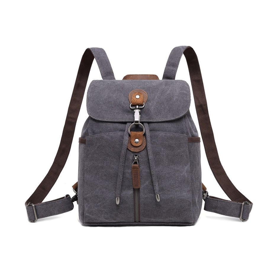 Multifunctional Canvas Backpack - Grey