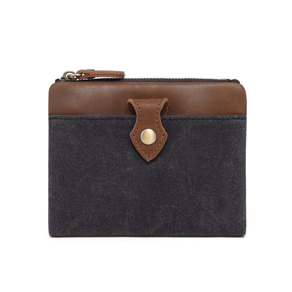 Waxed Canvas Wallet - Black