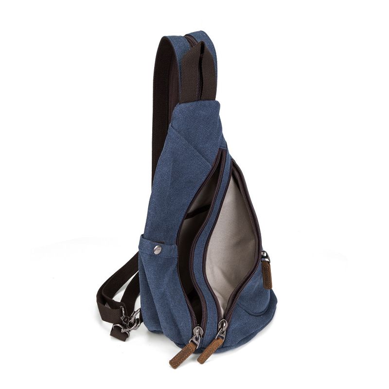 Multifunctional Canvas Sling Bag - Light Pink