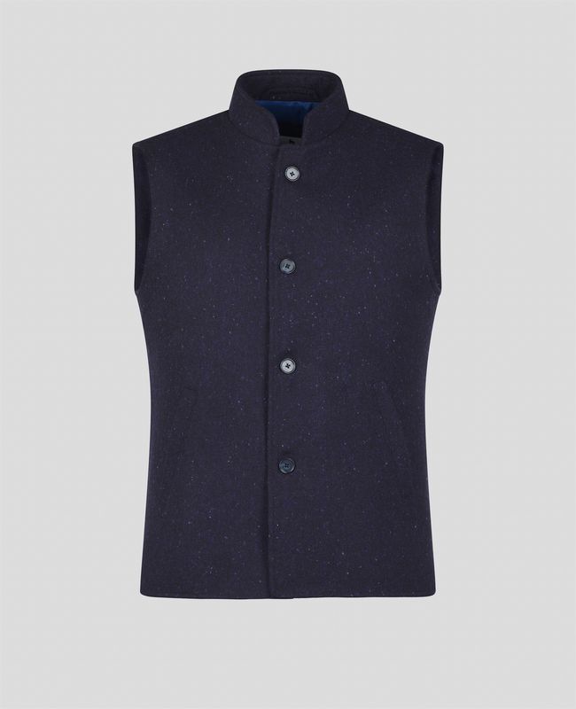 Cavan Donegal Tweed Gilet in Navy