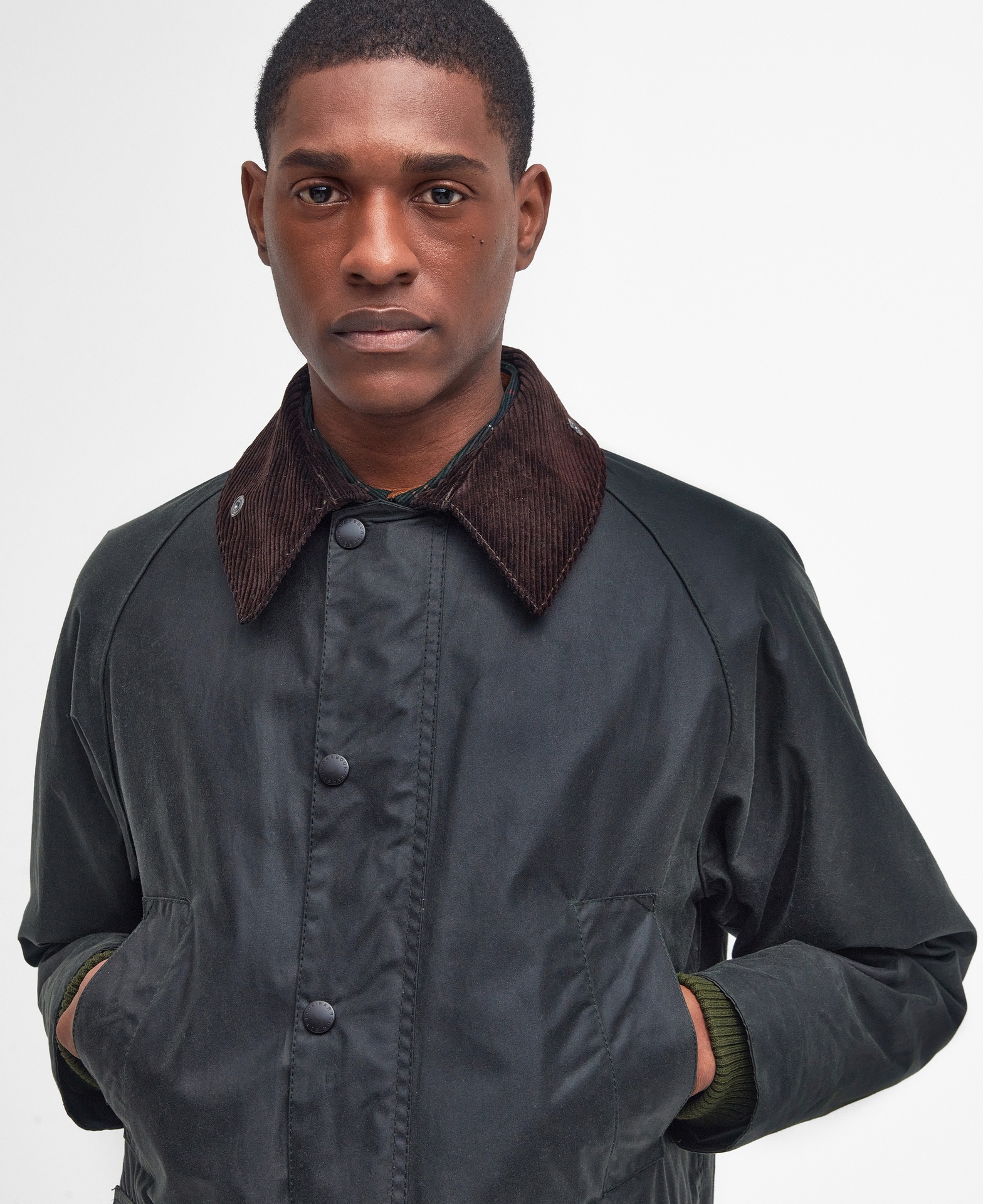 Barbour BEDALE sage 34 waxed ワックス付き Classic Barbour Bedale Waxed Cotton Coat - Sage