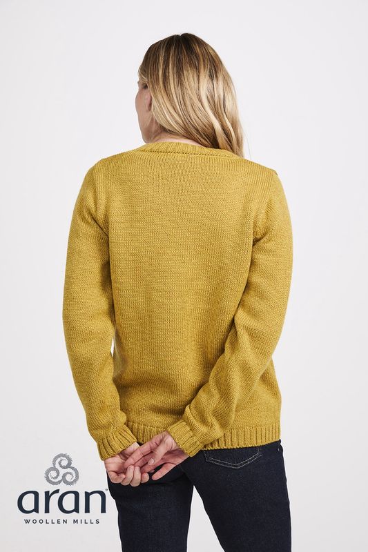 Supersoft Merino No Pattern Crewneck - Yellow
