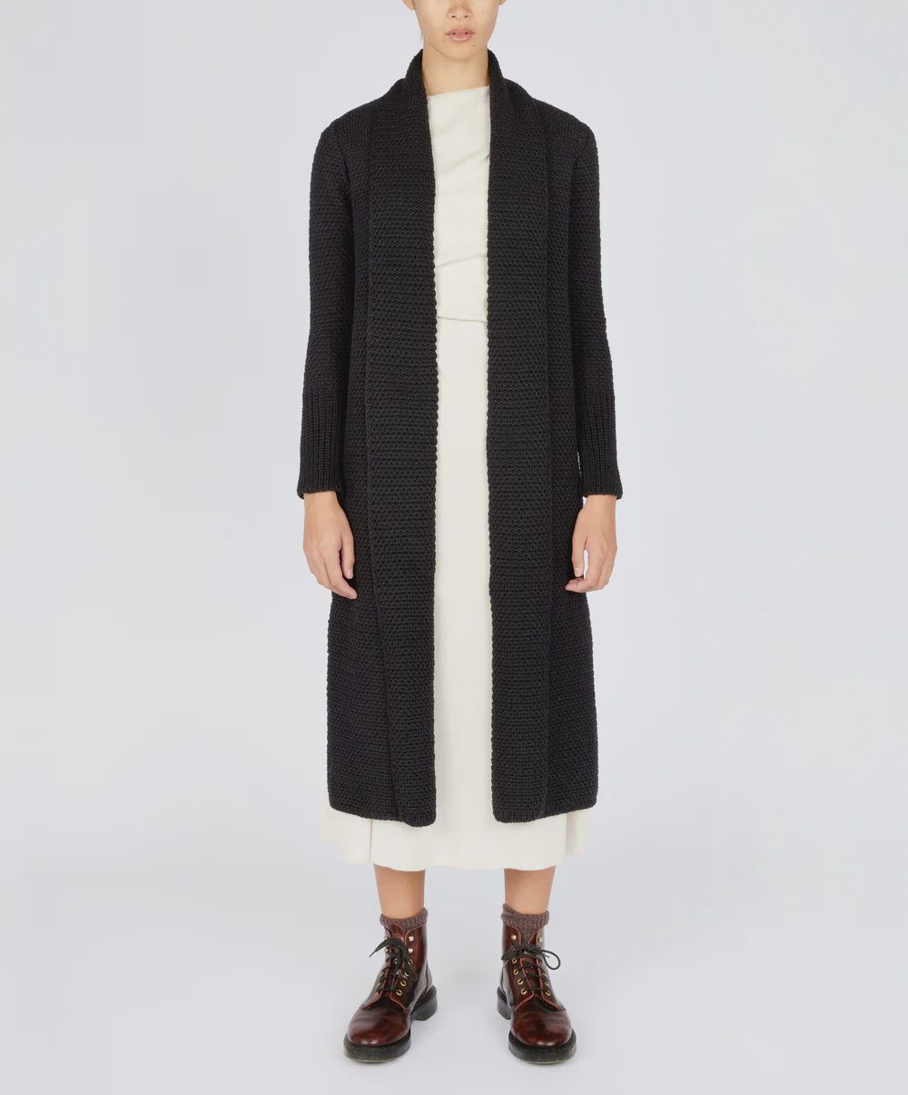 Rathnew Textured Coatigan - Dark Night