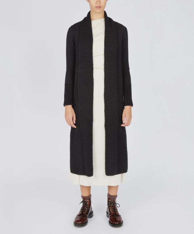 Rathnew Textured Coatigan - Dark Night