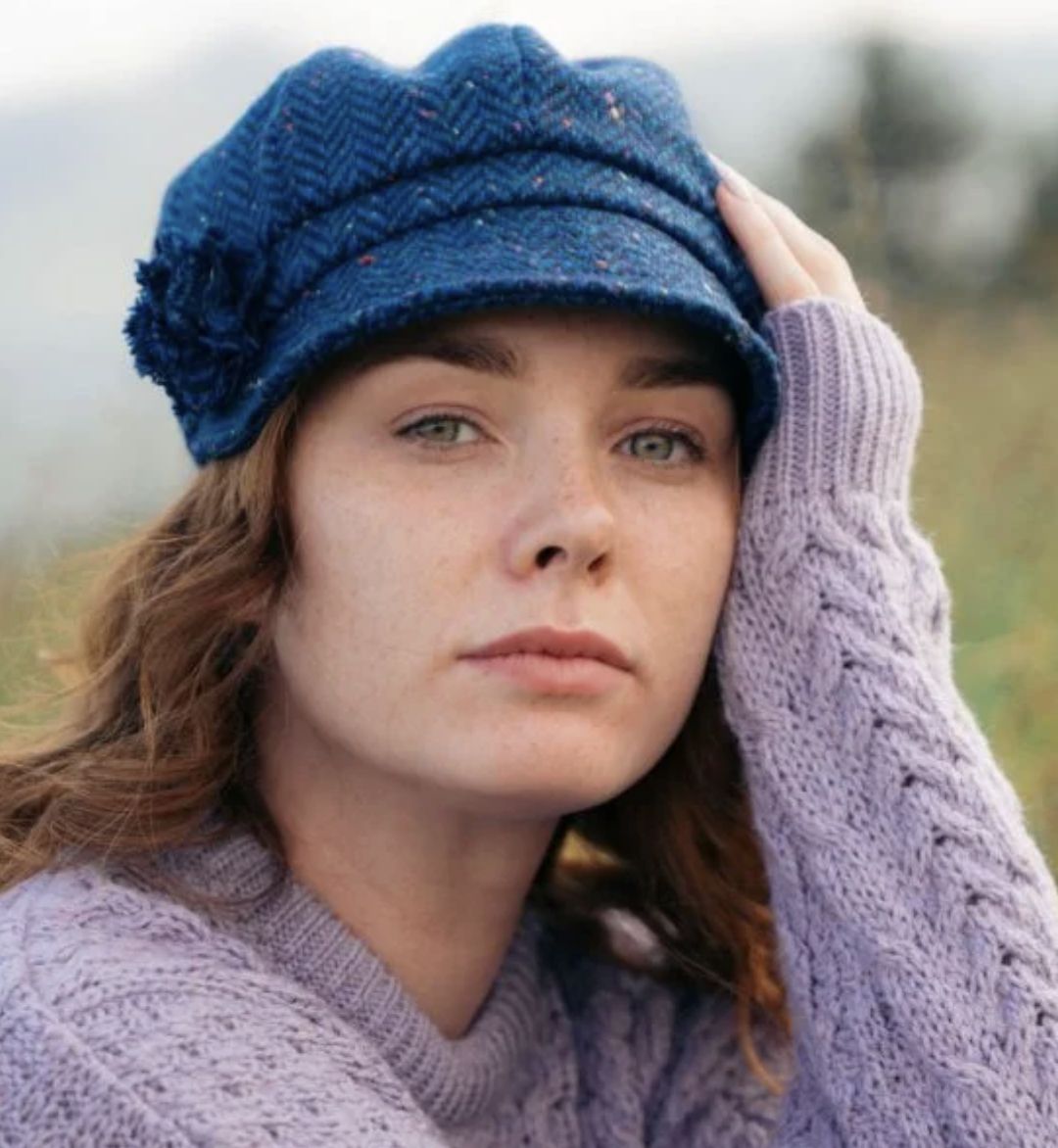 Una Tweed Hat - Blue Tweed
