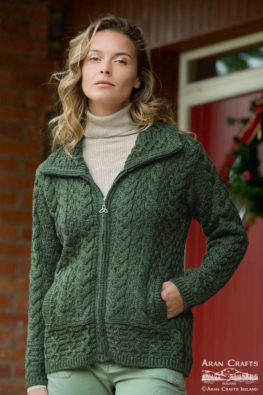Louisburgh Double Collar Zip Cardigan