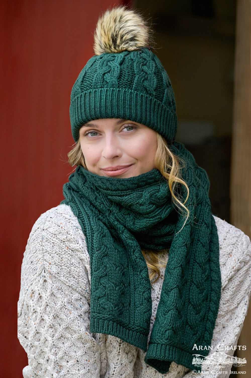 Cable Knit Pom Pom Hat