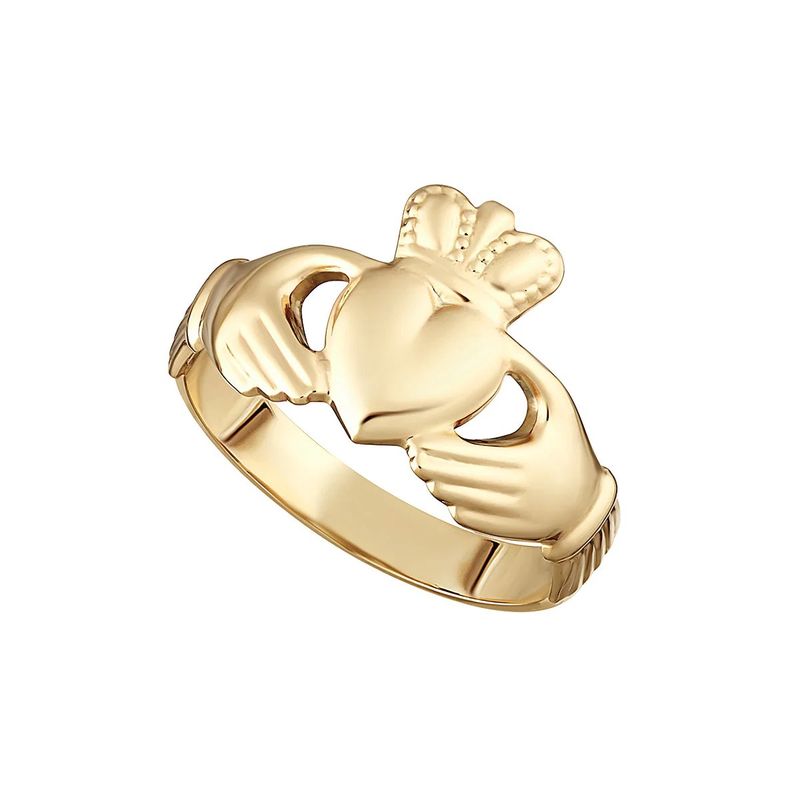 10K Gold Hallow Back - Maids Claddagh Ring