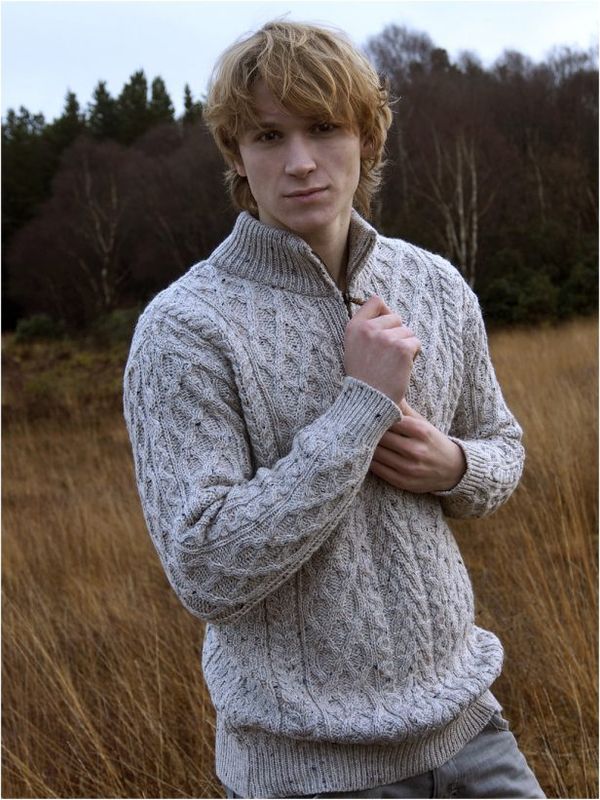Donegal Half Zip Sweater - Oatmeal