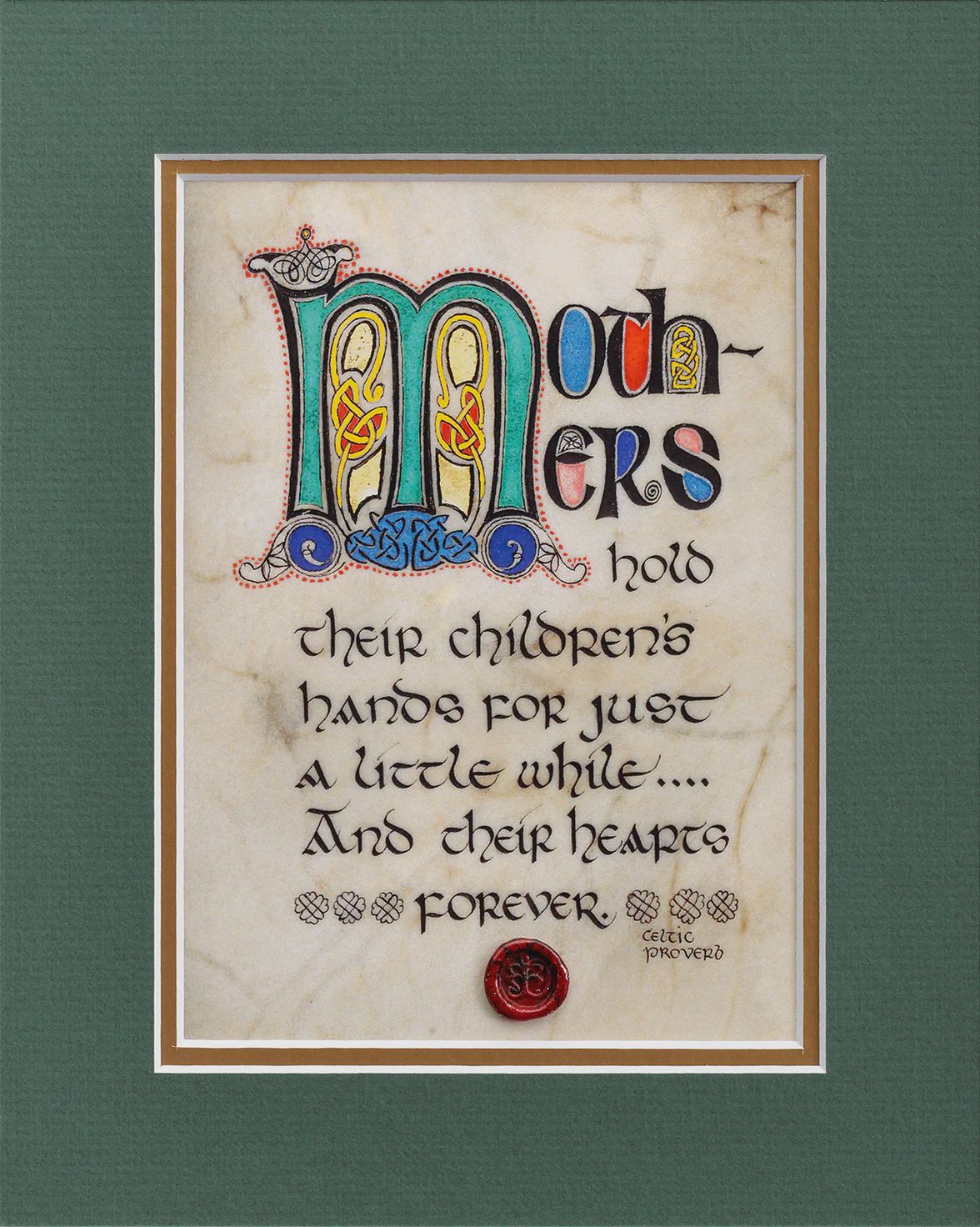 Celtic Proverb - Mothers - Matted, Style: Matted Print