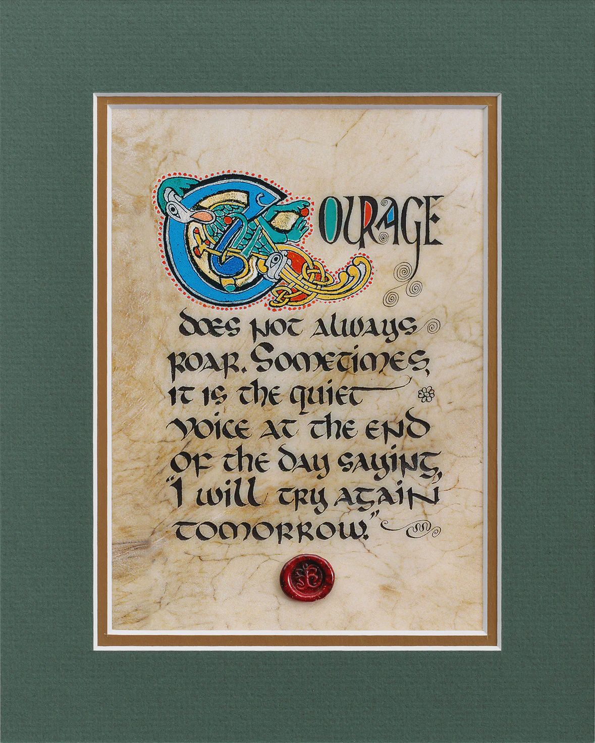 Courage - Matted, Style: Matted Print
