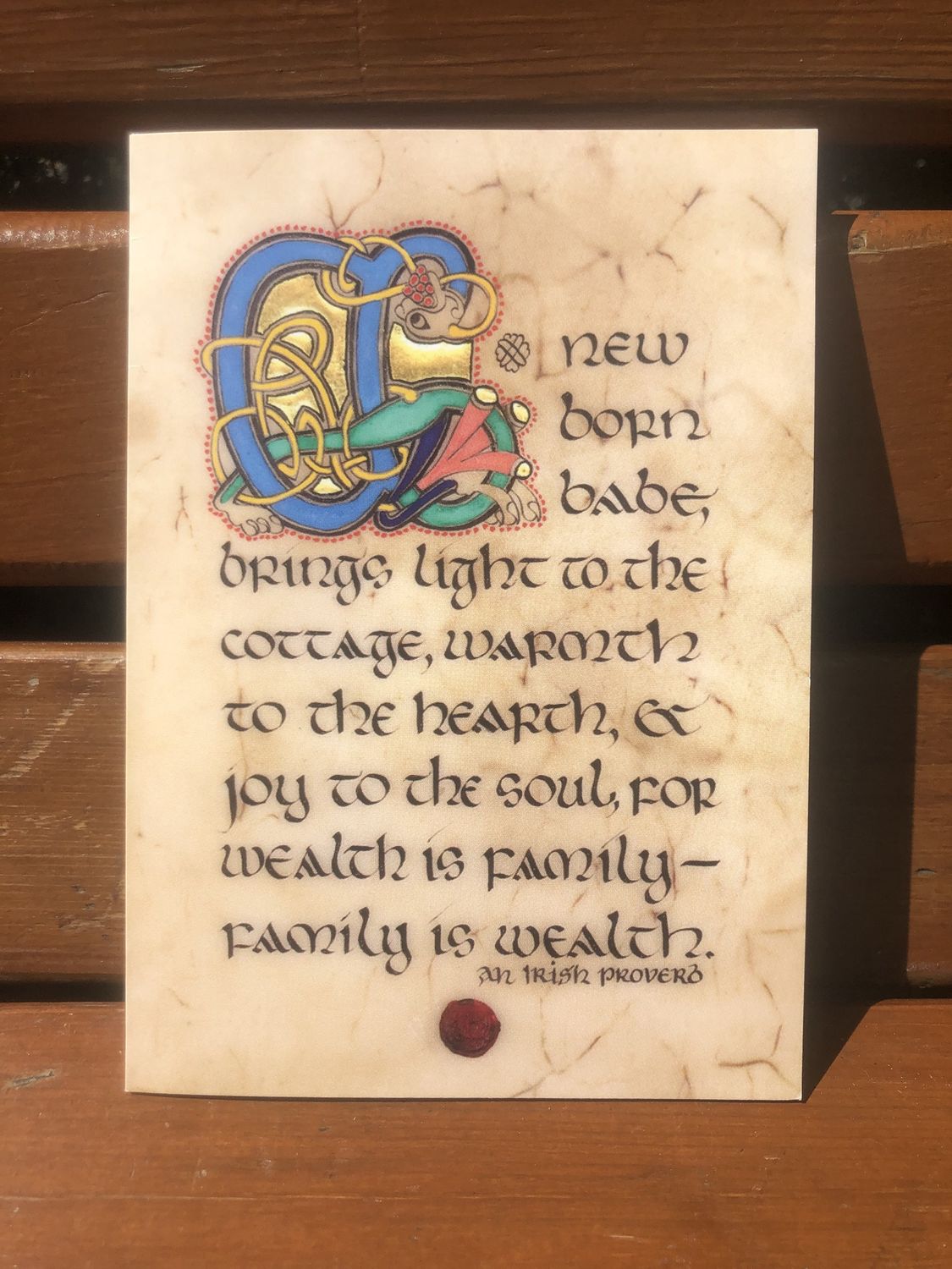 An Irish Proverb - Baby, Style: Greeting Card