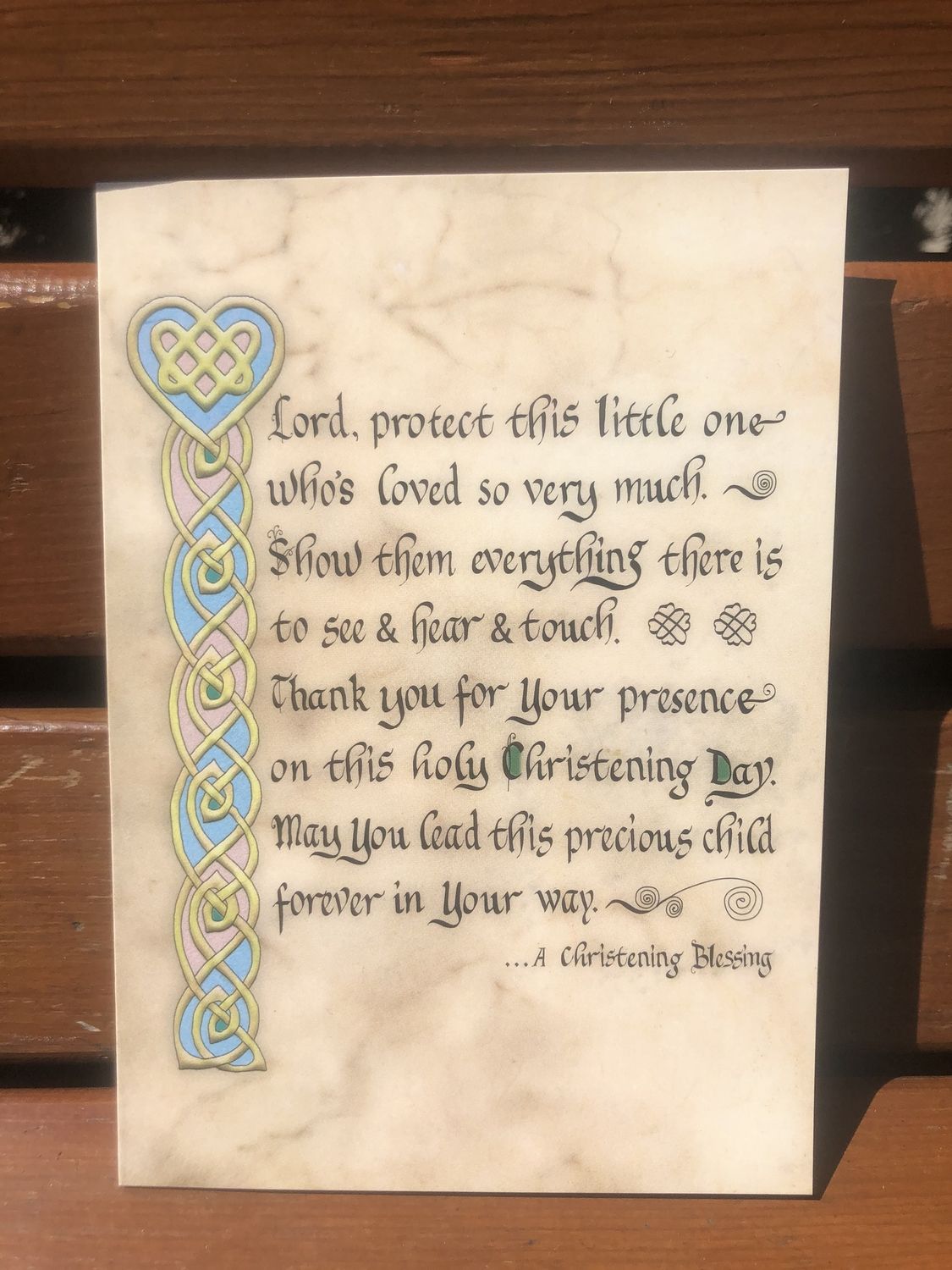 Christening Blessing -Lord Protect, Size: Greeting Card