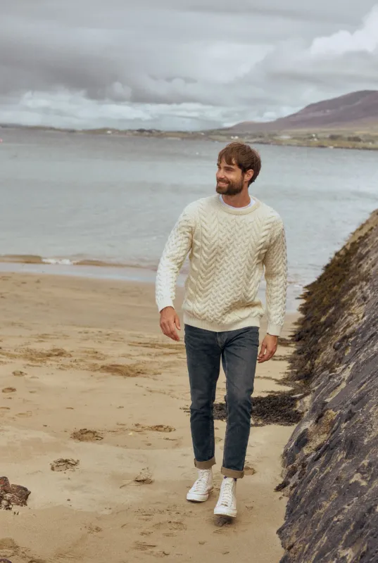 Unisex Supersoft Merino Aran Crew Neck