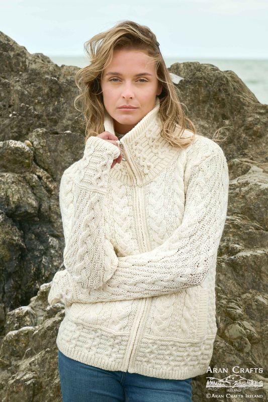 Louisburgh Double Collar Zip Cardigan