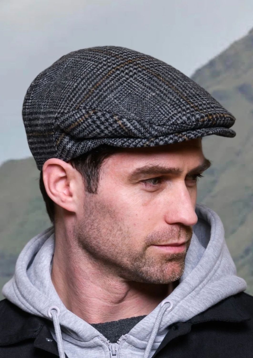 Trinity Cap - Grey Houndstooth - Col. 601 X, Size: S