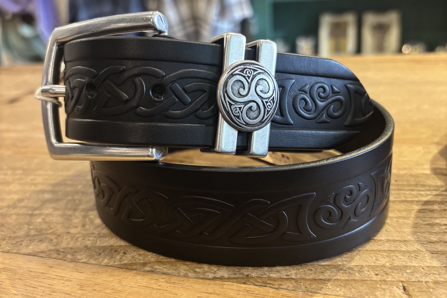 Triskele Loop Jean Belt, Colour: Black, Size: Small 28/30