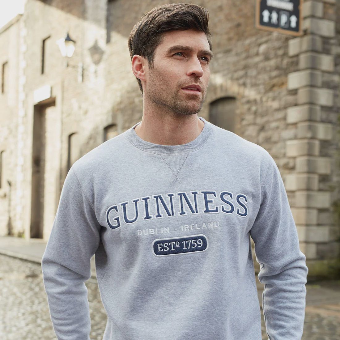 Guinness-Grey Crew Neck Sweatshirt