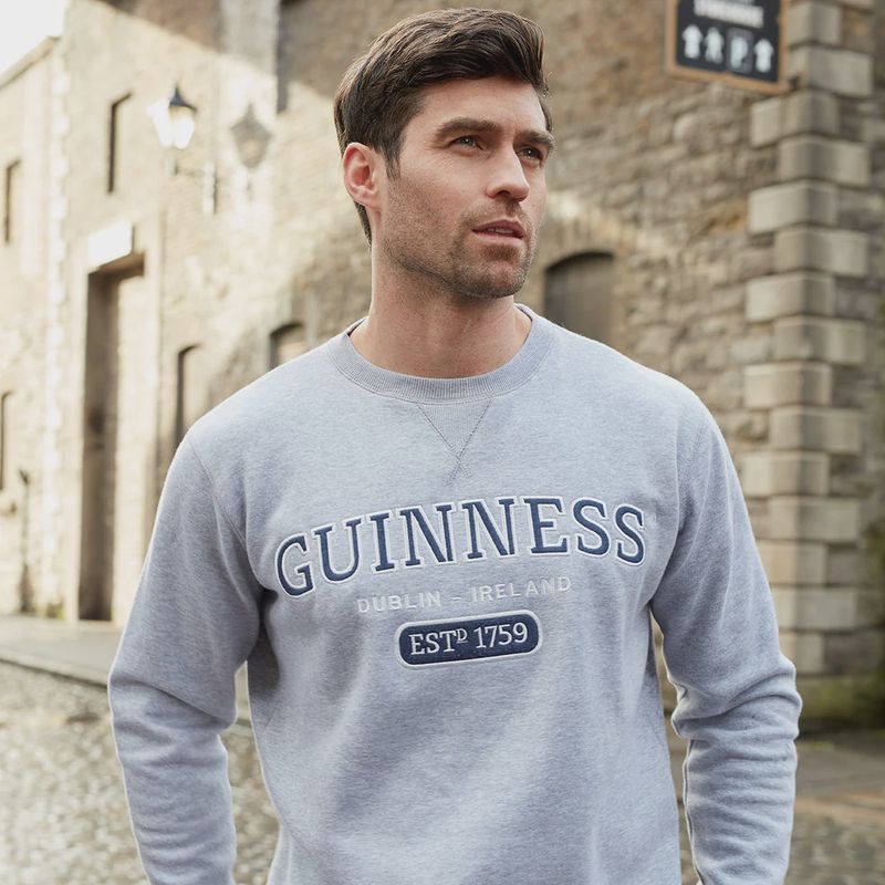 Guinness-Grey Crew Neck Sweatshirt