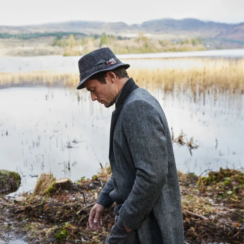 Walking Tweed Hat - Dark Grey