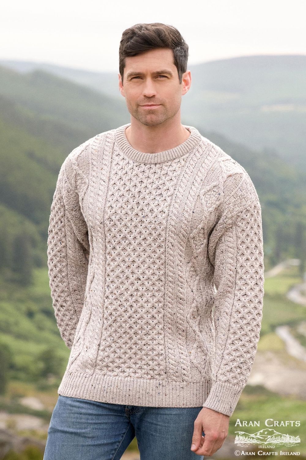 Unisex Kilronan Supersoft Merino Crew Neck Sweater - Oatmeal