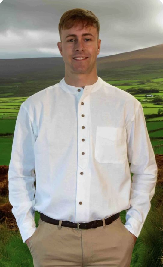 Emerald Isle Grandfather Shirt - White