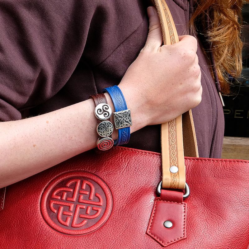 Triskle Leather Cuff