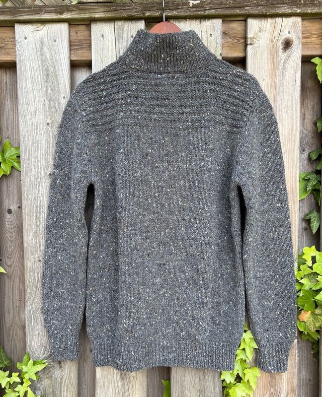 Fisherman Toggle Neck Sweater - Sleet Wool