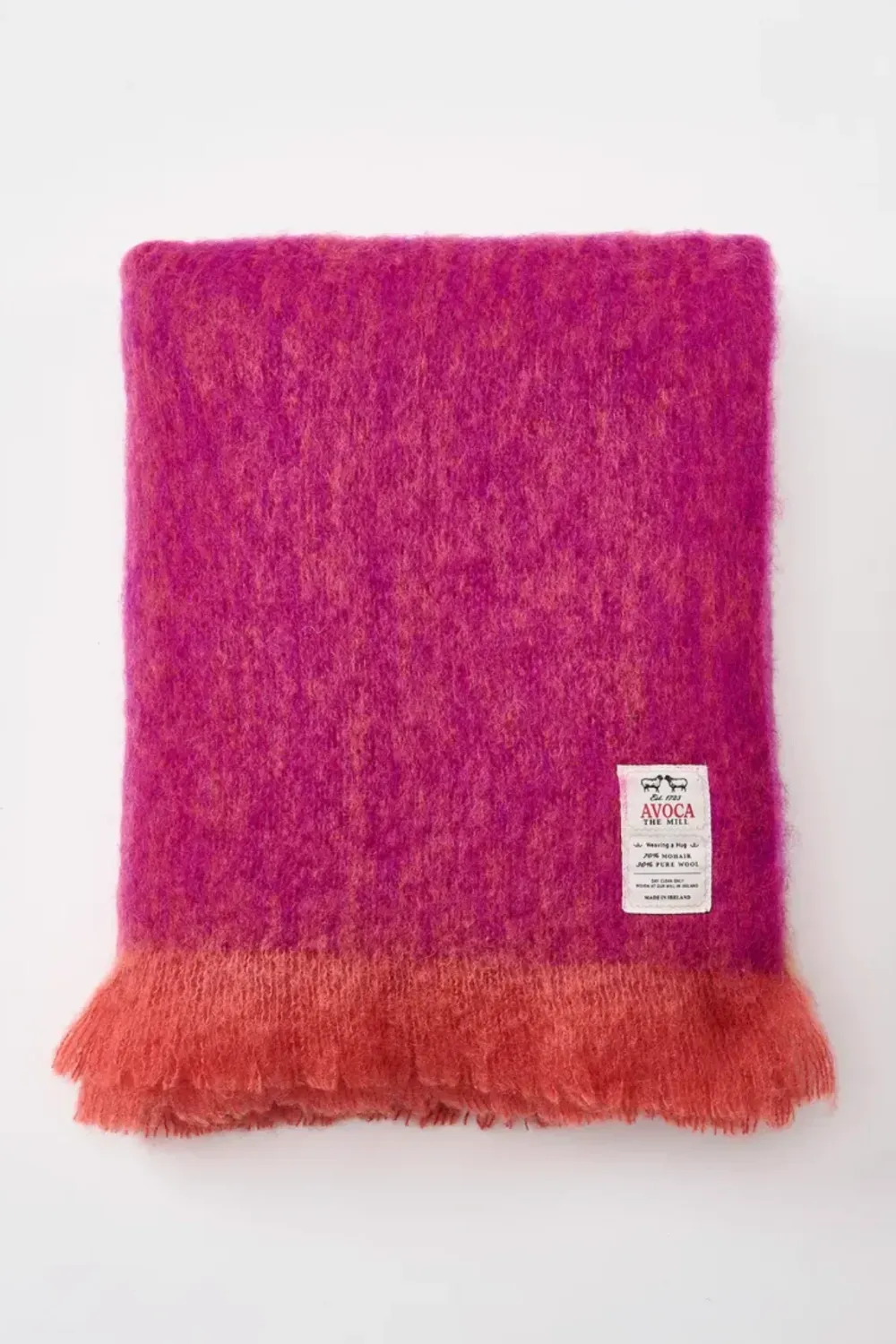 Avoca Mohair Throw - Fuschia
