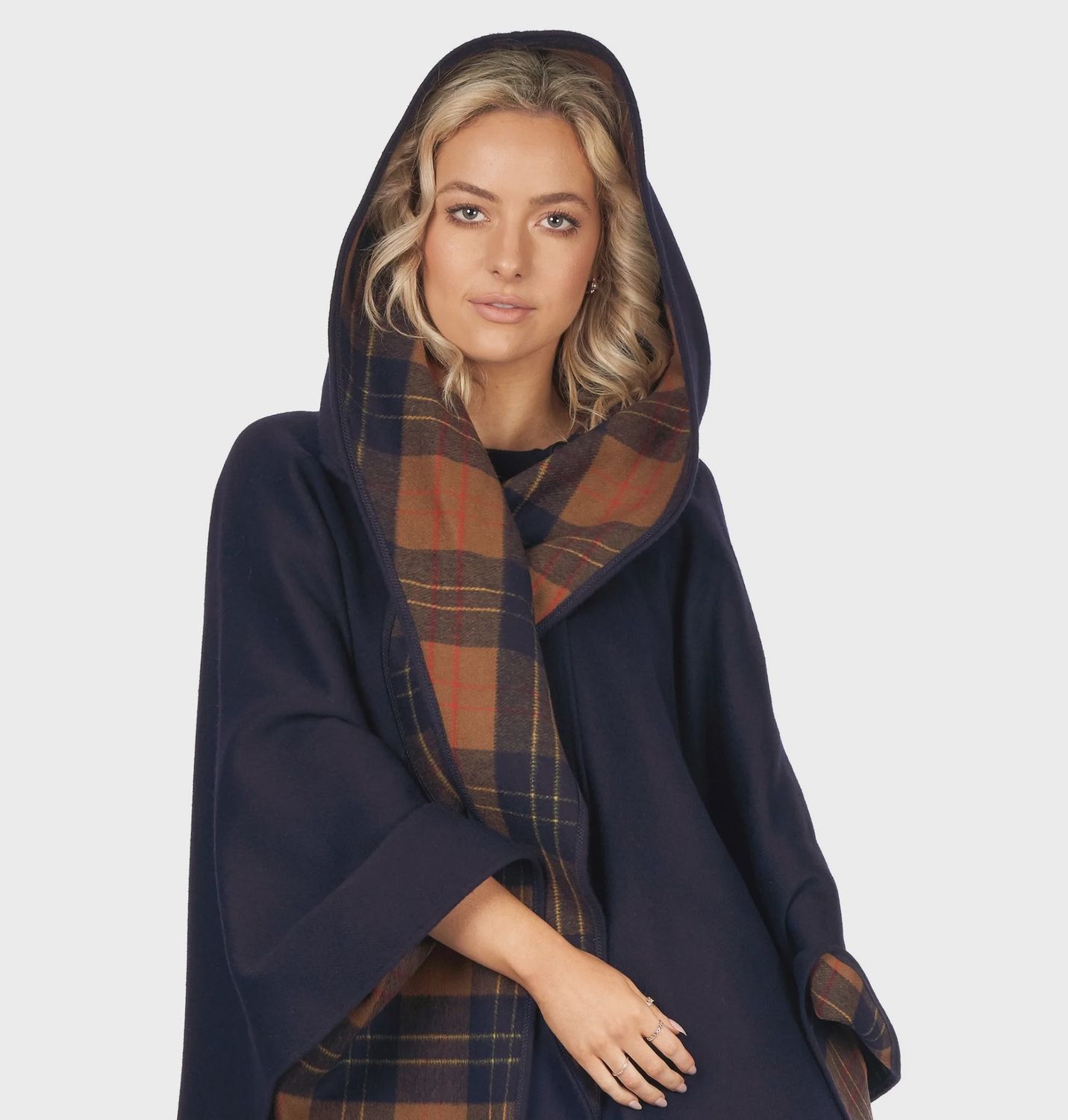 Loden Cape - Navy