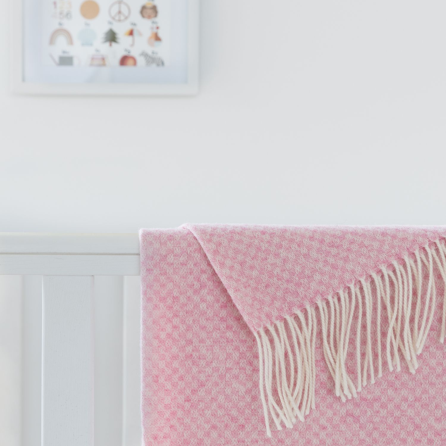 Irish Cashmere Baby Blanket - Baby Pink