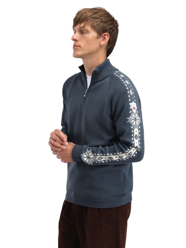 Geilo Masc Sweater - Steel Off White