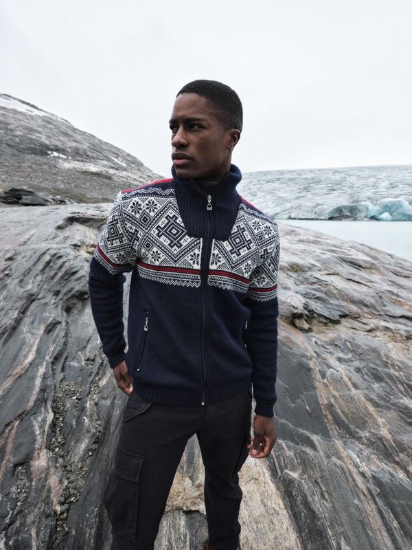 Hardanger  Wind Proof Men's  Jacket - Navy Off White Redrose
