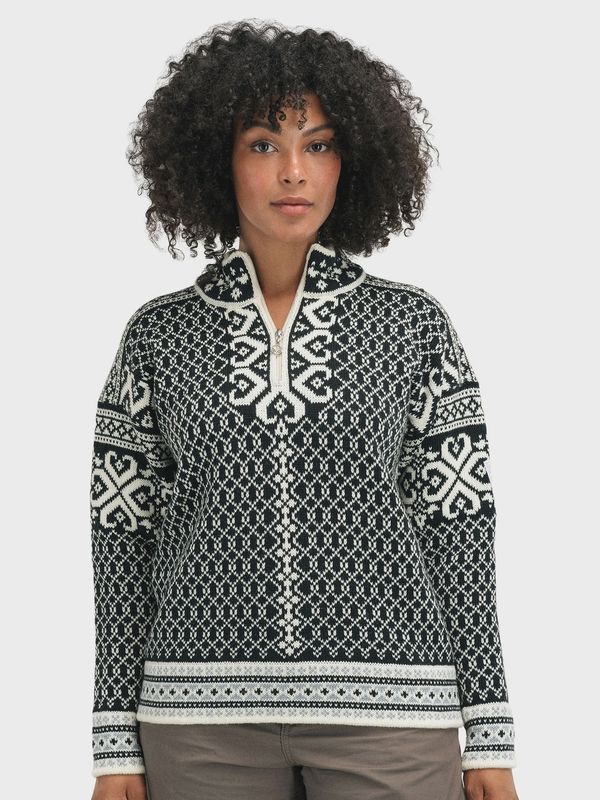 Leknes Fem Sweater - Coffee Offwhite Metal