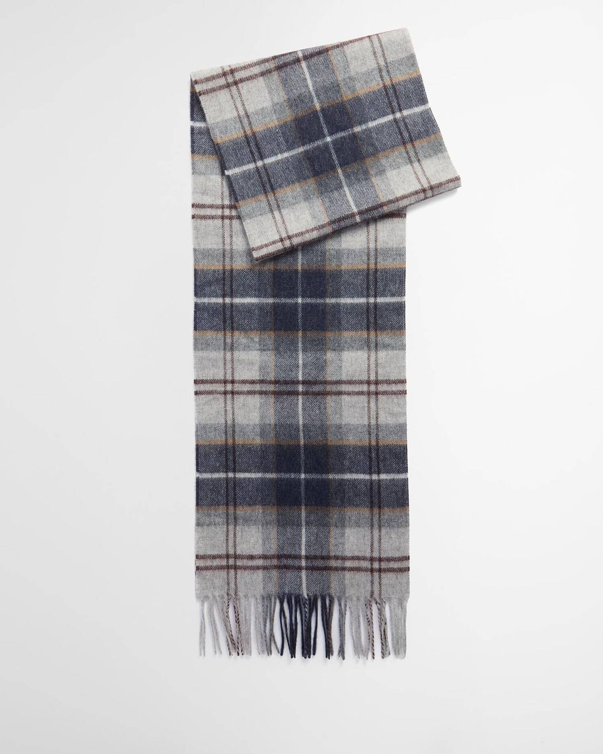 Barbour Tartan Scarf Wool and Cashmere - Grey Midnight