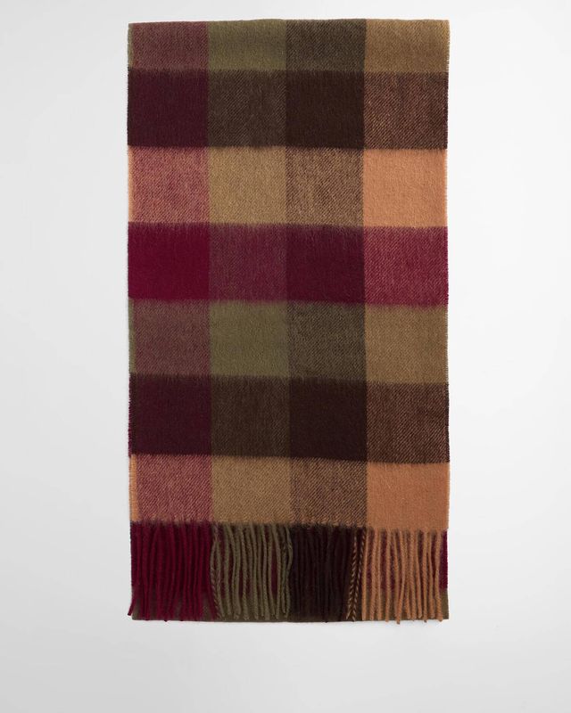 Barbour Tartan Lambswool Scarf - Tawny Port
