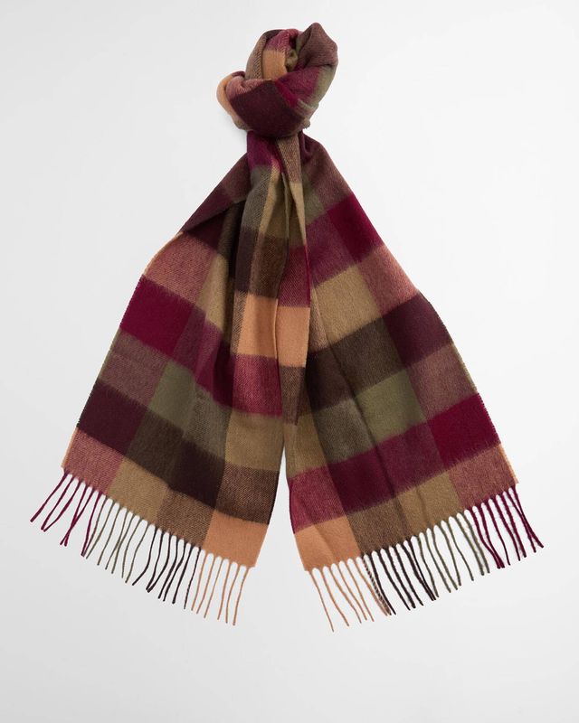 Barbour Tartan Lambswool Scarf - Tawny Port