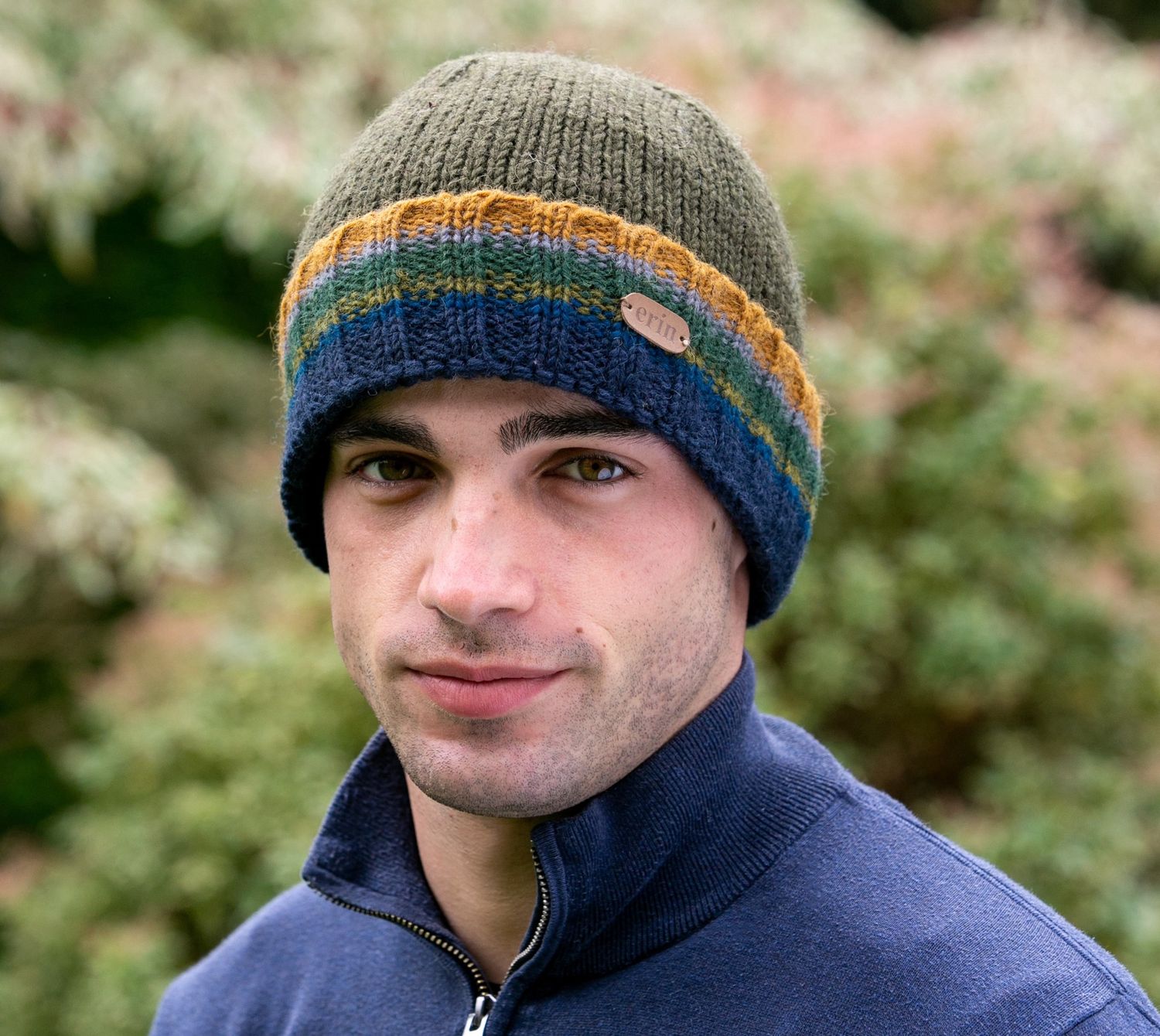 Rib Pullon Turn Up Hat - Green