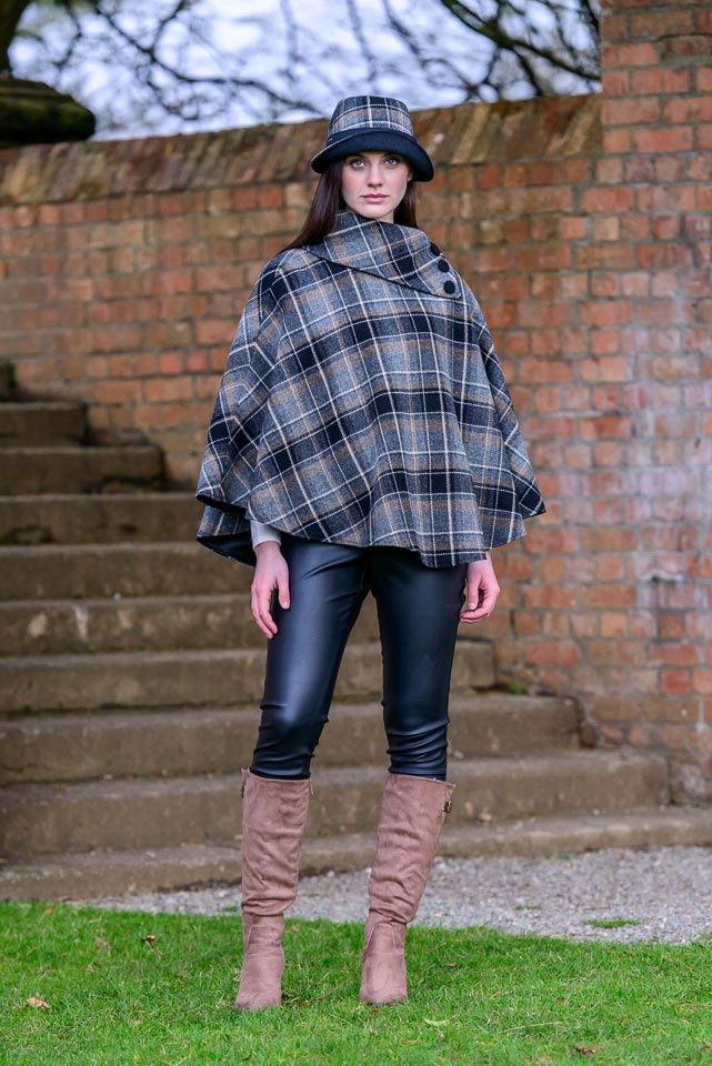 “Handcrafted Mucros Tweed Poncho - #21
