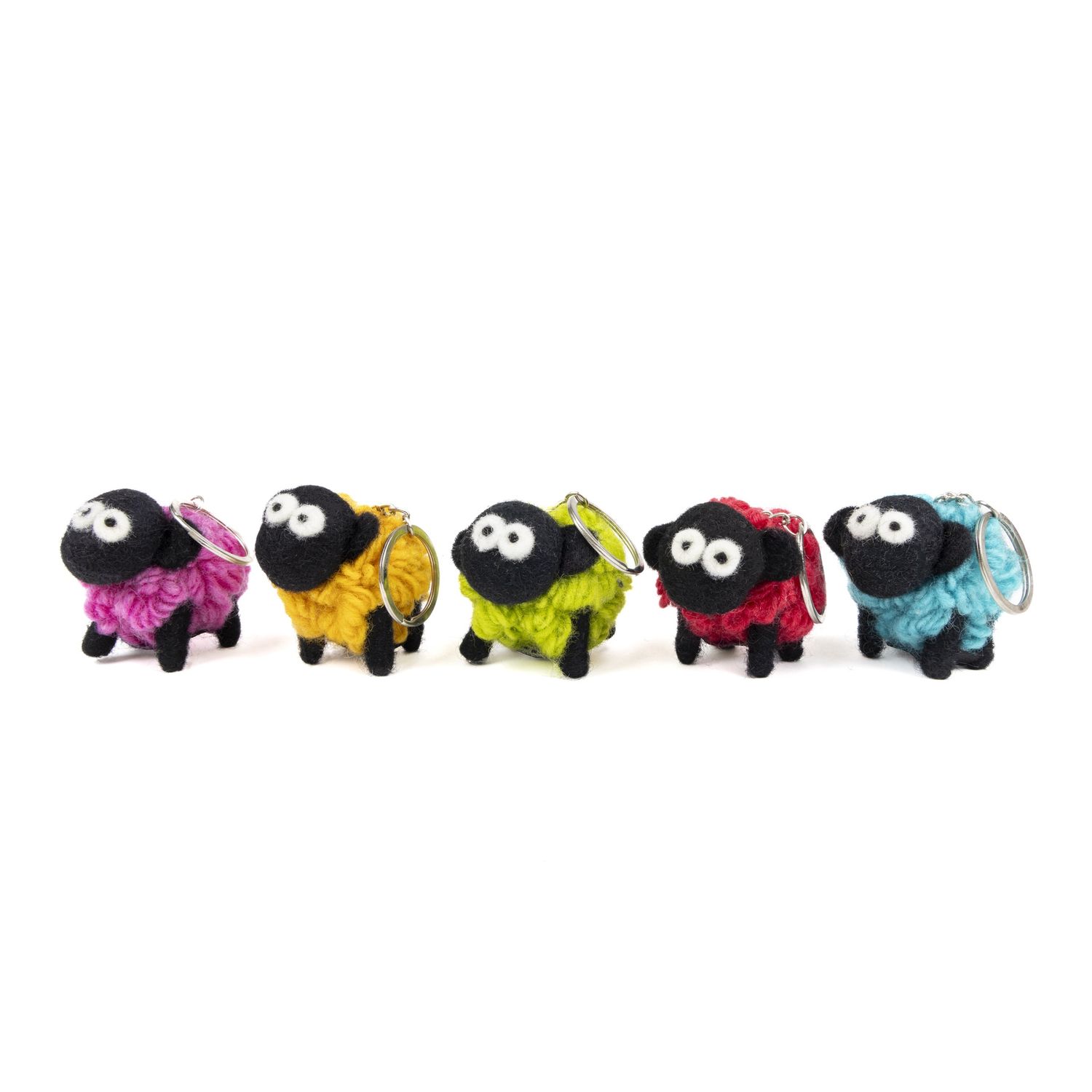 Knitted Sheep Keyring - Multicoloured assorted