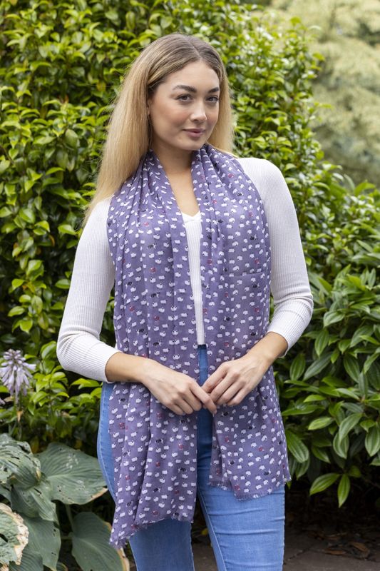 Mini Sheep &amp; Dog Scarf - Grape