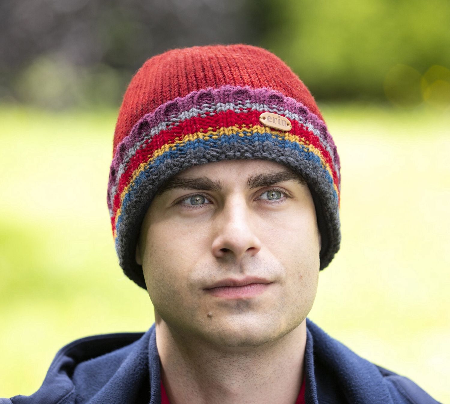 Rib Pullon Turnup Hat - Red